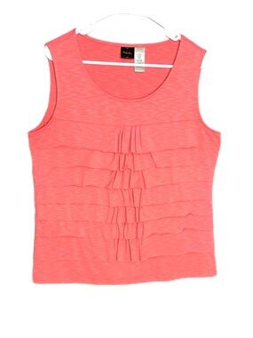 Rafaella Tank Top Ruffle Women’s Size Large